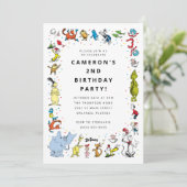 Invitation Confettis de personnages de Dr Seuss | Anniversair (Debout devant)