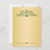 Invitation Confettis d'or, fête d'anniversaire 100 vert-foncé (Dos)