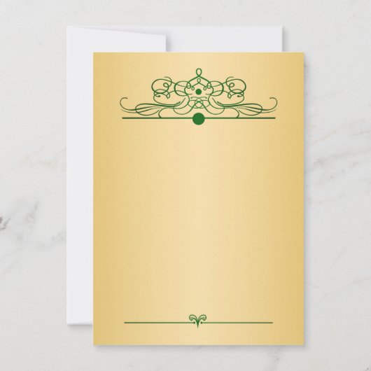 Invitation Confettis d'or, fête d'anniversaire 100 vert-foncé (Dos)