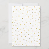Invitation Confettis dorés | Cérémonie de mariage moderne ave (Dos)