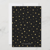 Invitation Confettis dorés | Cérémonie de mariage moderne ave (Dos)