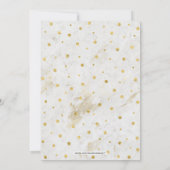 Invitation Confettis dorés et marbre | Fête de retraite moder (Dos)