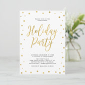 Invitation Confettis dorés | Fête de fin d'année moderne d'en (Debout devant)