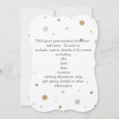 Invitation Confettis Dorés Manger, Boire et se Marier (Dos)