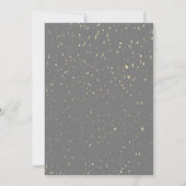 Invitation Confettis dorés Points Marron Douce 16 (Dos)