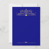 Invitation Confettis dorés sur une soirée de retraite bleu ma (Dos)