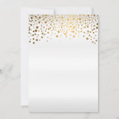 Invitation Confettis élégants d'or et dîner blanc de (Dos)