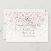 Invitation Confettis élégants en forme de mandala rose gold p (Devant)