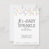 Invitation confettis en forme de coeur BABY SPRINKLE douche p (Devant)