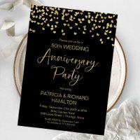 Confettis or noir noces anniversaire de mariage