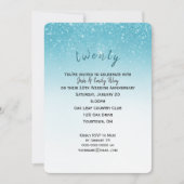 Invitation confettis pailletés 20e anniversaire de mariage (Devant)