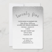 Invitation confettis pailletés 25e anniversaire de mariage (Devant)