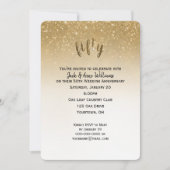 Invitation confettis pailletés 50e anniversaire de mariage (Devant)