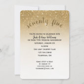 Invitation confettis pailletés 75e anniversaire de mariage (Devant)