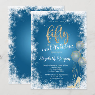 Invitation Confettis Talons Hauts,Flocons de neige Fête d'ann