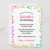 Invitation Confettis Vifs C'est l'heure de la fête ! Célébrat (Dos)