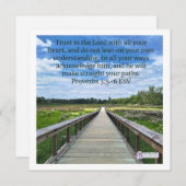 Invitation "Confiance dans le Seigneur" Inspirational Note Ca (Devant / Derrière)