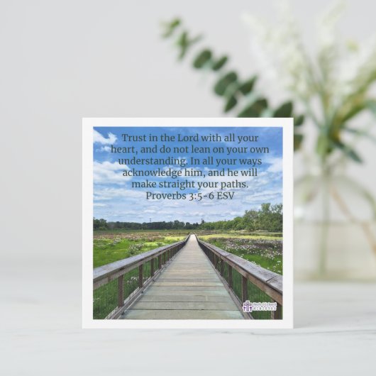 Invitation "Confiance dans le Seigneur" Inspirational Note Ca (Debout devant)