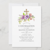 Invitation Confirmation aquarelle florale de printemps (Devant)