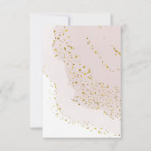 Invitation Confirmation aquarelle rose agate décor (Dos)