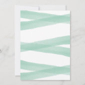 Invitation Confirmation, Aquarelle verte à la menthe Invitati (Dos)