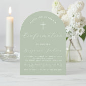 Invitation Confirmation Arch Sage Vert Simple Script moderne