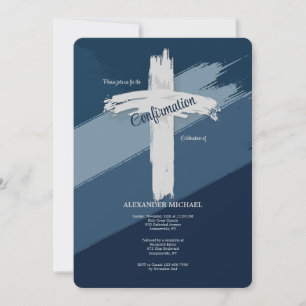 Invitation Confirmation bleue moderne