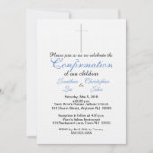 Invitation Confirmation Blue Twins Crisp White (Devant)