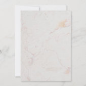 Invitation Confirmation Botanique Fern Faux Gold Cross Marble (Dos)