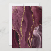 Invitation Confirmation Burgundy Agate Gold Glitter (Dos)