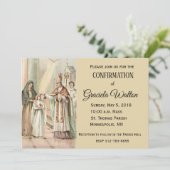 Invitation Confirmation catholique traditionnelle (Debout devant)