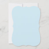 Invitation Confirmation d'aquarelle bleu ciel floral (Dos)