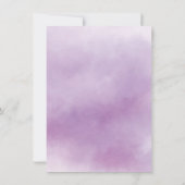 Invitation Confirmation d'aquarelle violette (Dos)