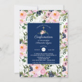 Invitation Confirmation de Blush Roses & Peonies (Devant)