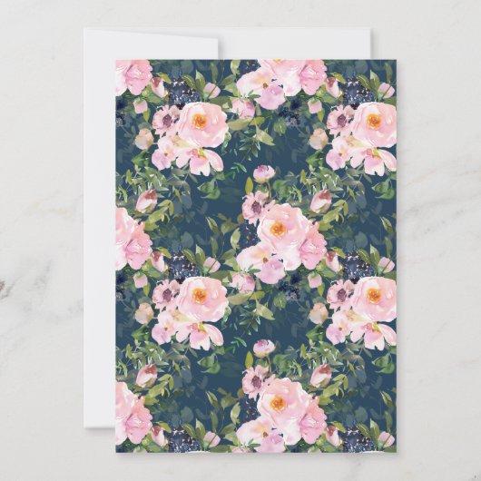 Invitation Confirmation de Blush Roses & Peonies (Dos)