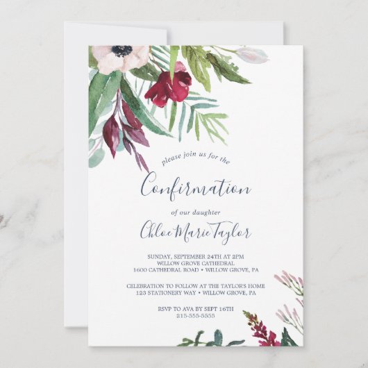 Invitation Confirmation de brise tropicale (Devant)