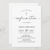 Invitation Confirmation de calligraphie élégante (Devant / Derrière)