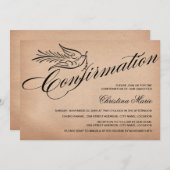 Invitation Confirmation de calligraphie élégante (Devant / Derrière)