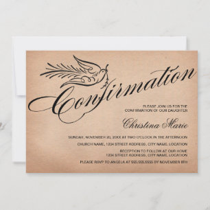 Invitation Confirmation de calligraphie élégante