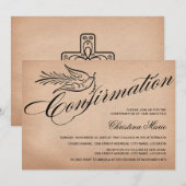 Invitation Confirmation de calligraphie élégante (Devant / Derrière)