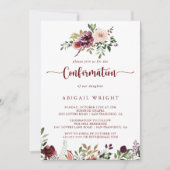 Invitation Confirmation de calligraphie florale d'été rustiqu (Devant)