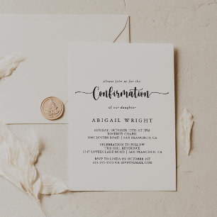 Invitation Confirmation de calligraphie minimaliste