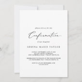 Invitation Confirmation de calligraphie noire (Devant)