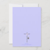 Invitation Confirmation de communion religieuse violette bapt (Dos)