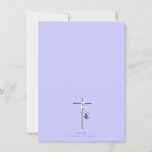 Invitation Confirmation de communion religieuse violette bapt (Dos)