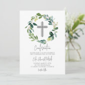 Invitation Confirmation de couronne verte (Debout devant)