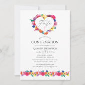 Invitation Confirmation de fiesta florale d'aquarelle (Devant)