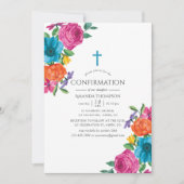 Invitation Confirmation de fiesta florale d'aquarelle (Devant)