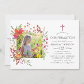 Invitation Confirmation de fleurs sauvages aquarelle (Devant)