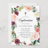 Invitation Confirmation de la chute de la couronne florale de (Devant)